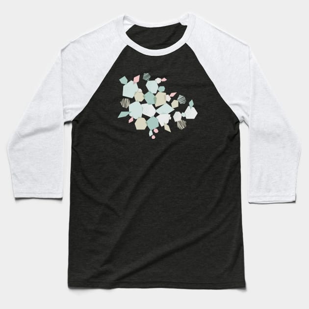 Abstract Cactus Baseball T-Shirt by Rebelform